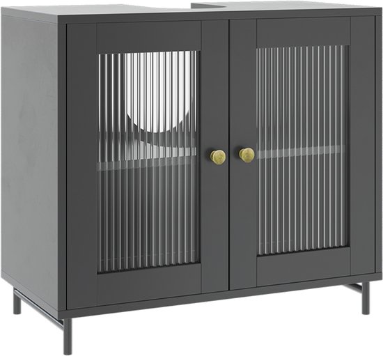 Midikast Malte Grijs 40 x 96 cm met lade Vicco | Grijs | Midi-kast | 406673149175906