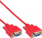Premium seriële RS232 null modemkabel 9-pins SUB-D (v) - 9-pins SUB-D (v) / gegoten connectoren - 3 meter