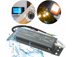 Hermetische LED voeding 30W 12V 2.5A, waterdicht 157x37x25 mm