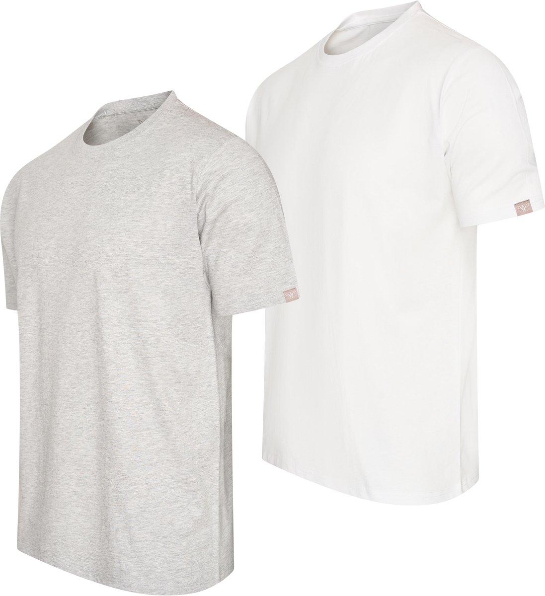 Cappuccino Italia 2-Pack T-shirt Wit en Grijs L