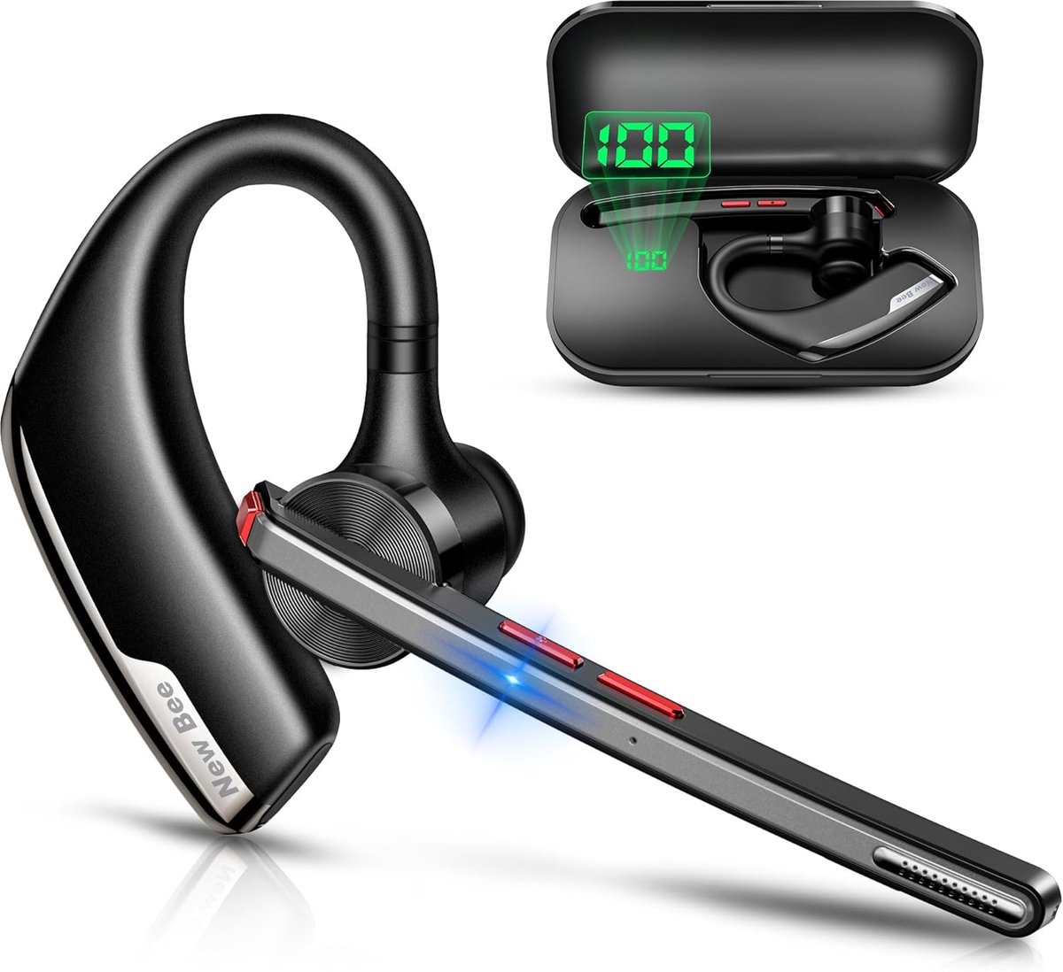 Draadloze Bluetooth Hoofdtelefoon V5.2 met Microfoon en Ruisonderdrukking voor iOS en Android