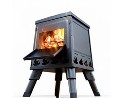 Dutchers® Tuin Kachel - Geschikt om een pan of pot te verwarmen - Sfeervolle avonden - Terrashaard - Terraskachel - Tuinkachel - Terrasverwarmer - Sfeerhaard - Compact & duurzaam - Vuurhaard - Buitenkachel