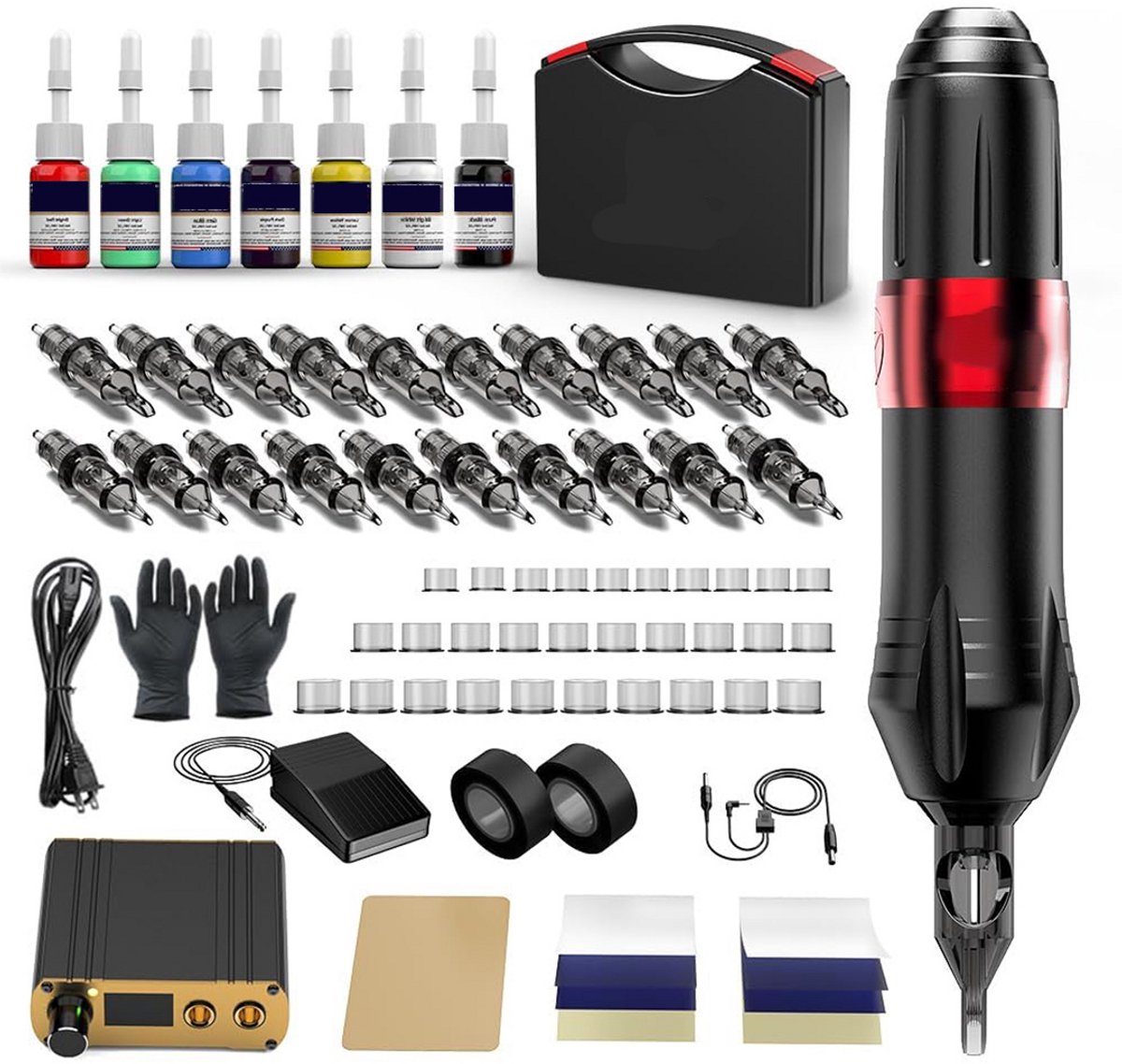 CRLYN® Hoge Kwaliteit Tattoo Machine met Accessoires - Tattoo Machines Draadloos - Tattoo Set