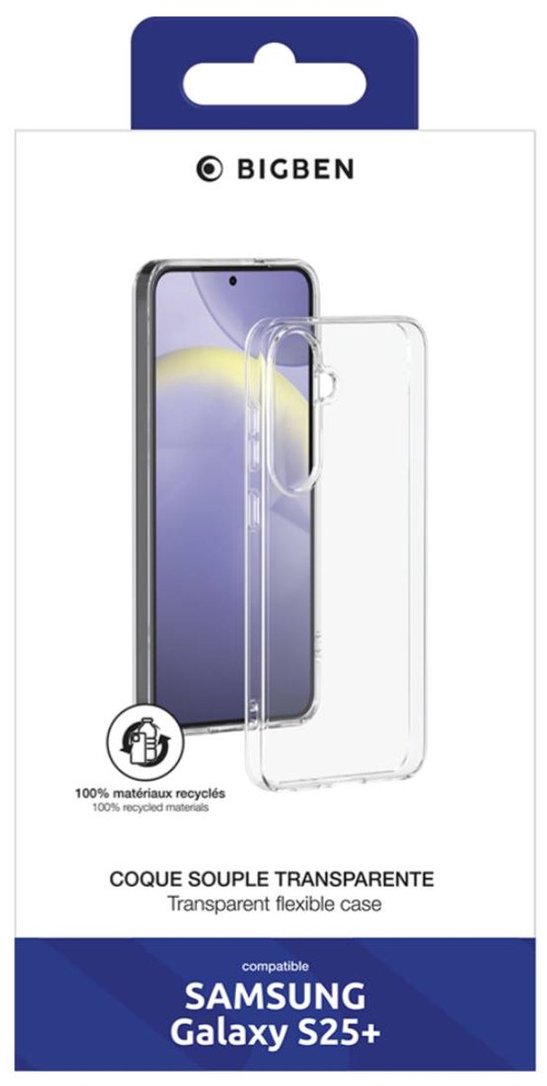 Bigben Connected, Beschermhoes Geschikt voor Samsung Galaxy S25 Plus Zacht Ecologisch Ontworpen, Transparant