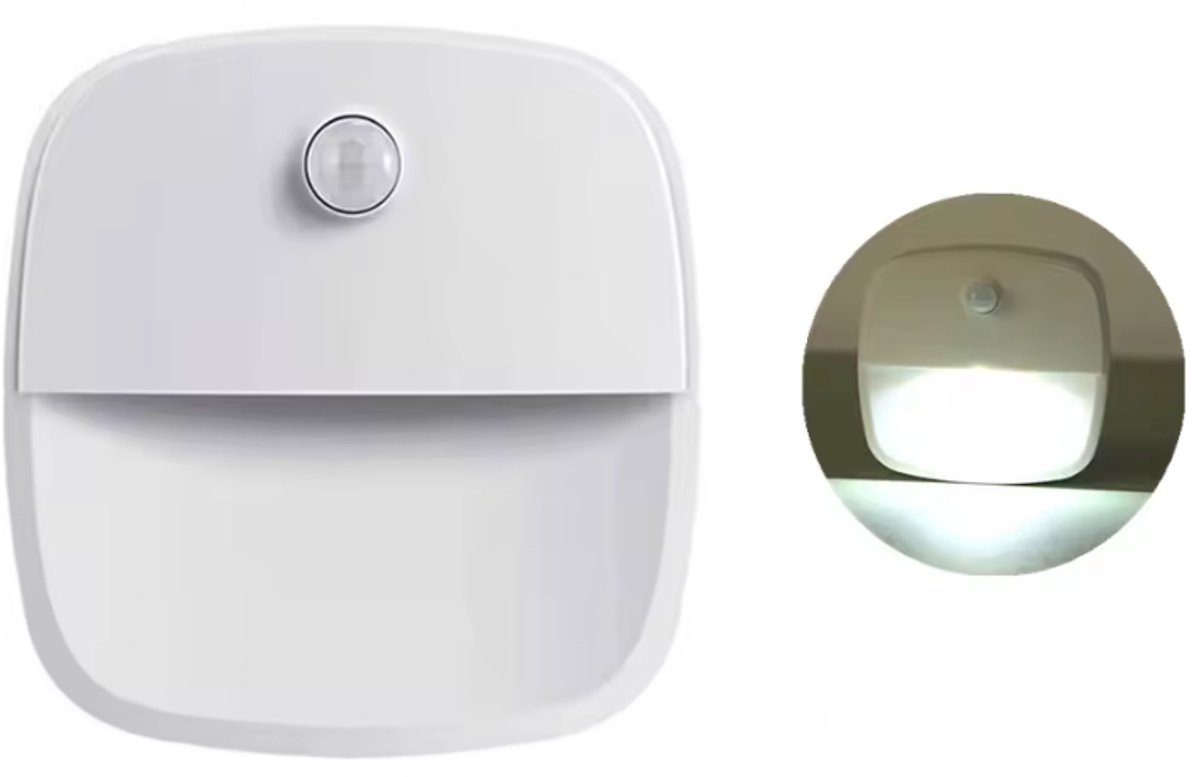 CHPN - LED wandlampje - Wandlampje met Sensor - Warm en koud Wit licht - Werkt op batterijen - LED lampje - Klein lampje - Universeel