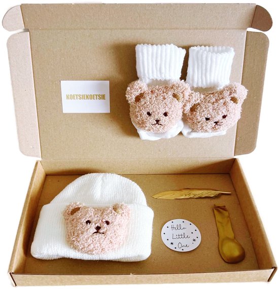 Kraamcadeau unisex, kraamcadeau met babymuts en babysokjes - kraamcadeau rechtreeks verturen mogelijk van $ — afbeelding 4