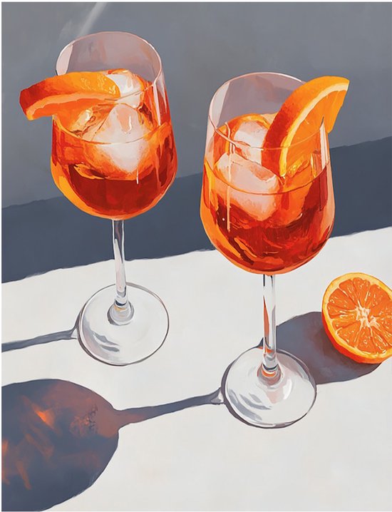Rubye® Peinture de diamants – Peinture de diamants Adultes – Peinture de diamants Enfants – Pack Complet Peinture de diamants – Cocktails Orange – 30x40cm