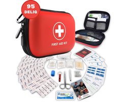 Livewell 95-Delige EHBO kit voor onderweg – Verbanddoos - Waterafstotend – Auto verbanddoos - Reis EHBO kit - Eerste hulp kit - Pleisters - ongevallen kit - First aid kit - Vakantie verbanddoos - Fiets EHBO kit