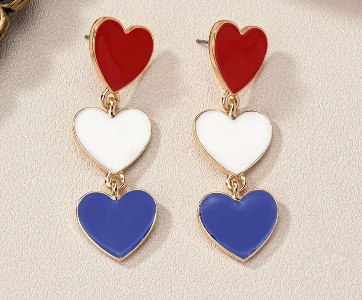 Akyol - oorbellen koningsdag - koningsdag - oranje oorbellen - rood wit blauw - Nederland - Holland