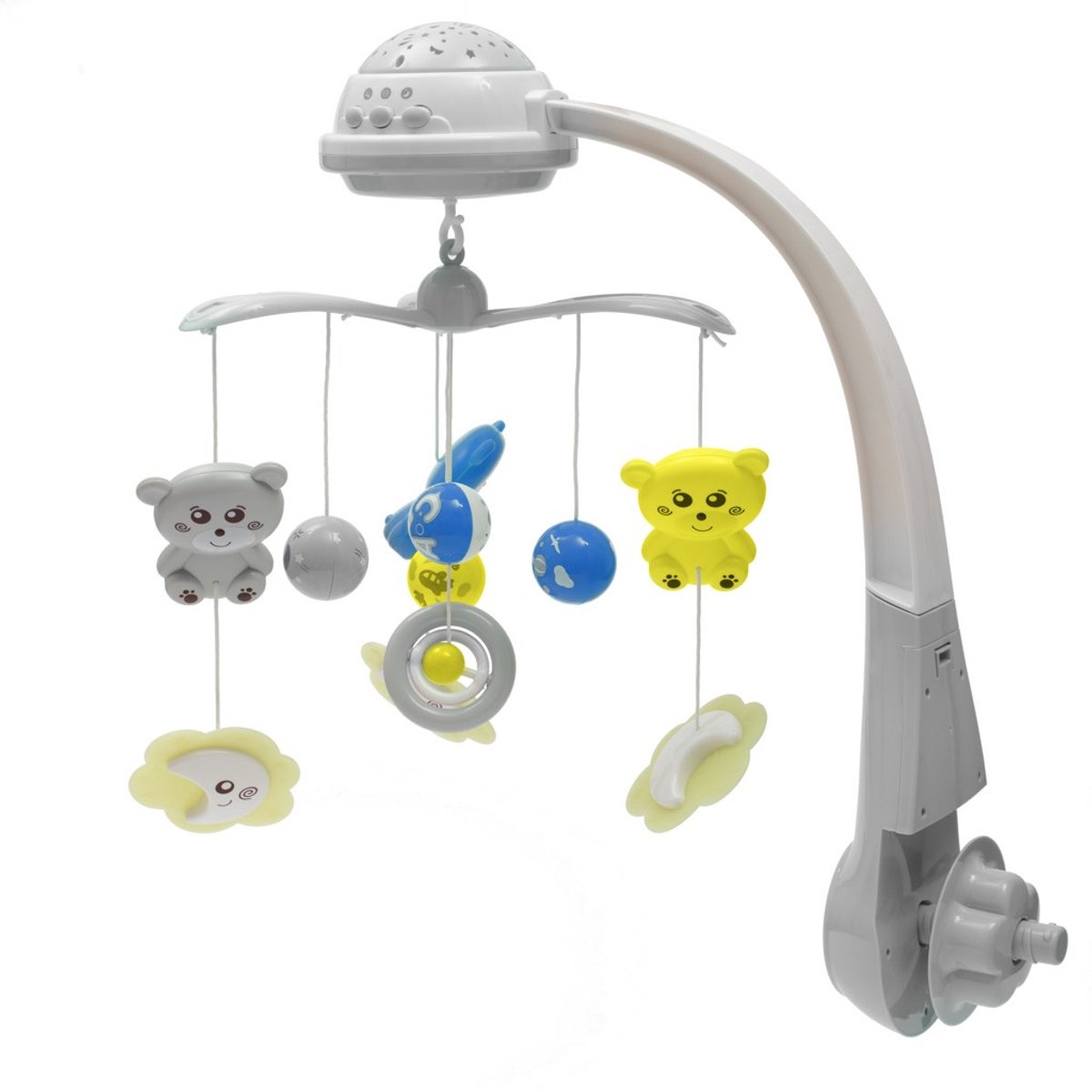 Baby Mix Muziekmobiel met Lichtprojecteur Grijs - Babymobiel