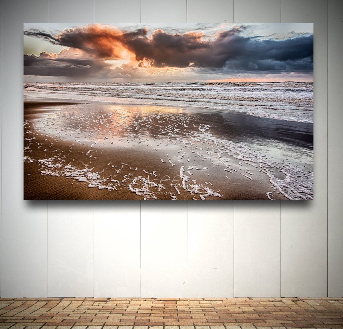 Alex F Fotografie Foto op Canvas - Strand AlexF021 – Formaat 120 x 80cm - Wanddecoratie - Muurdecoratie woonkamer - Slaapkamer decoratie - Kamer accessoires - Schilderijen op canvas multi