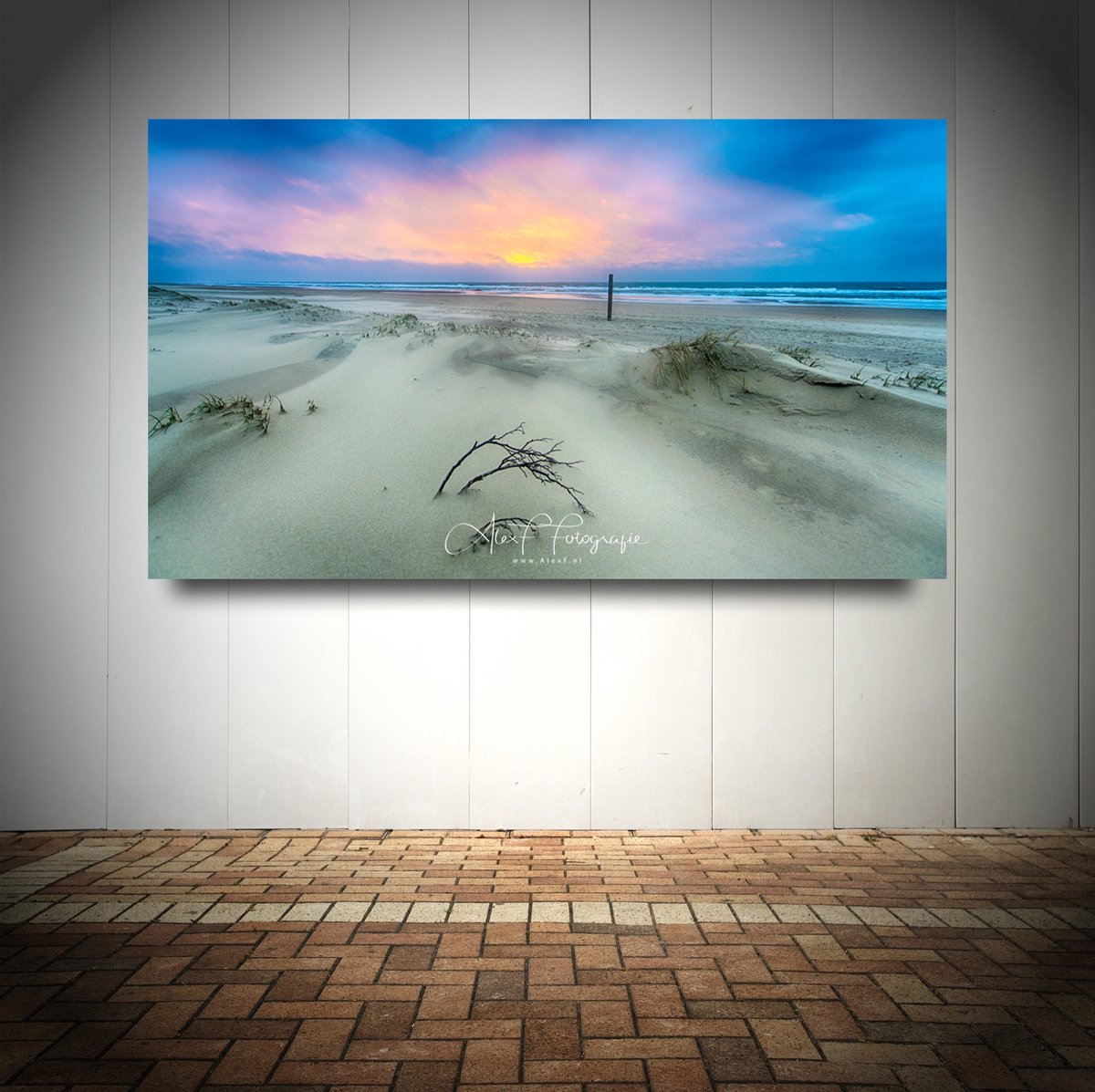 Alex F Fotografie Foto op Canvas - Strand AlexF050 – Formaat 120 x 70cm - Wanddecoratie - Muurdecoratie woonkamer - Slaapkamer decoratie - Kamer accessoires - Schilderijen op canvas multi