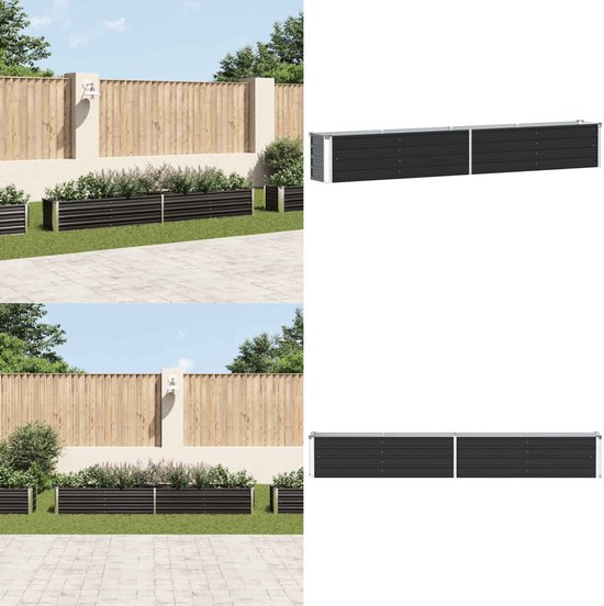 VidaXL Plantenbak verhoogd 160x40x45 cm gegalvaniseerd staal VidaXL Plantenbak verhoogd 160x40x45 cm gegalvaniseerd staal