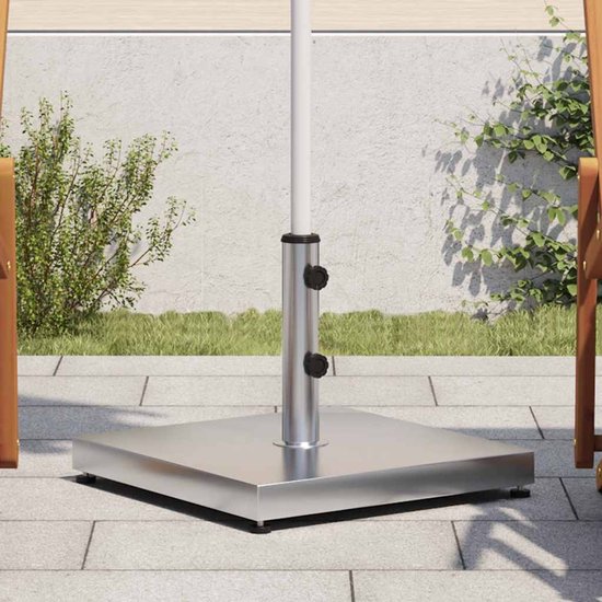 vidaXL Parasolvoet voor stokken van Ø32/38/48 mm 28 kg vierkant - Parasolvoet - Parasolvoeten - Parasol Voet - Voet Parasol