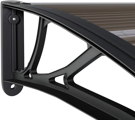 Robuust Deurluifel,Raamluifel,Luifel voor Huisdeur Overkapping,Lessenaarsboogluifel van 2.5mm Transparant Polycarbonaat en Aluminium Frame,voor Garage Balkon Raam Huis (55x70cm/22x28