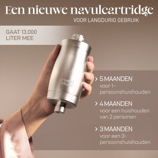 CrystalStream Douchefilter Shower Filter Anti Chloor, Zware Metalen Kalk En Meer Aluminium 1061574638