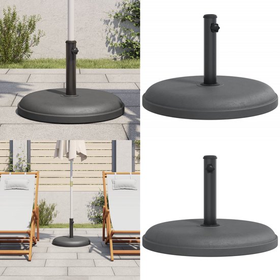 vidaXL Parasolvoet voor stokken van Ø32/35/38 mm 25 kg rond - Parasolvoet - Parasolvoeten - Parasol Voet - Voet Parasol
