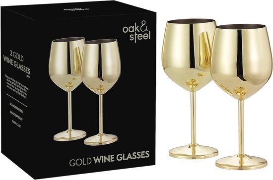 Livole 550 ml roestvrijstalen wijnglazen, elegante beker, onbreekbare wijnglazen voor cocktail, champagne, camping, wijnglas, set van 2, rode wijnglas voor reizen, picknick, feest, zilver