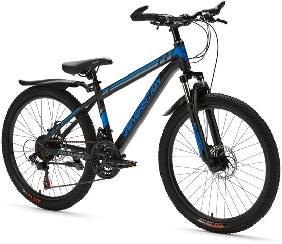 Generation Baturo mountainbike 24 inch - Blauw - Spatborden — afbeelding 3