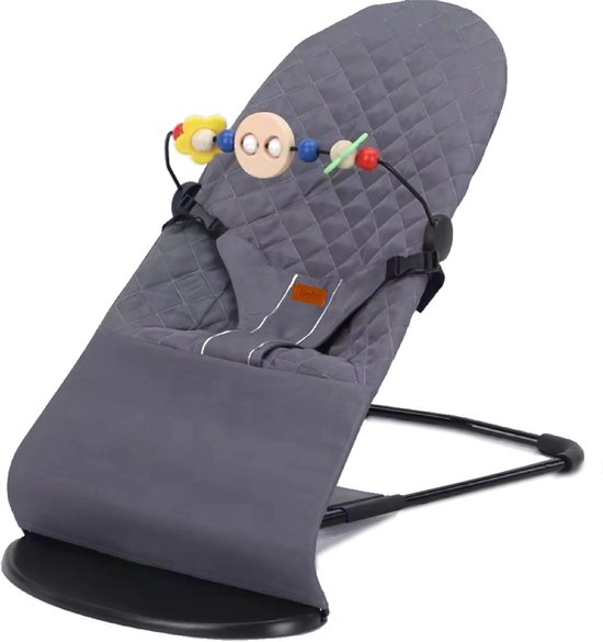BayBoo Wipstoel Grijs - Baby Bouncer - Makkelijk Meenemen - Swing Stoel