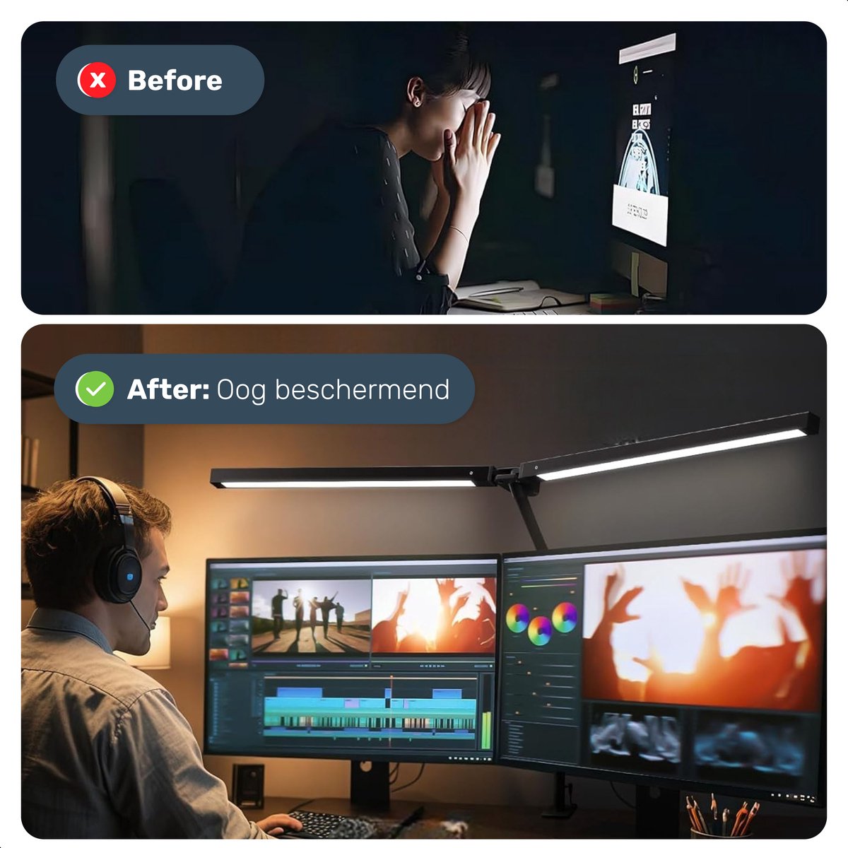 Skoov Bureau lamp LED Dimbaar - Monitor thumbnail 2