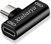 Bol.com Xtabarya USB C-Splitter 2 in 1 type C Naar C Audio-Adapter Hoofdtelefoon en Oplader Zwarte kleur aanbieding