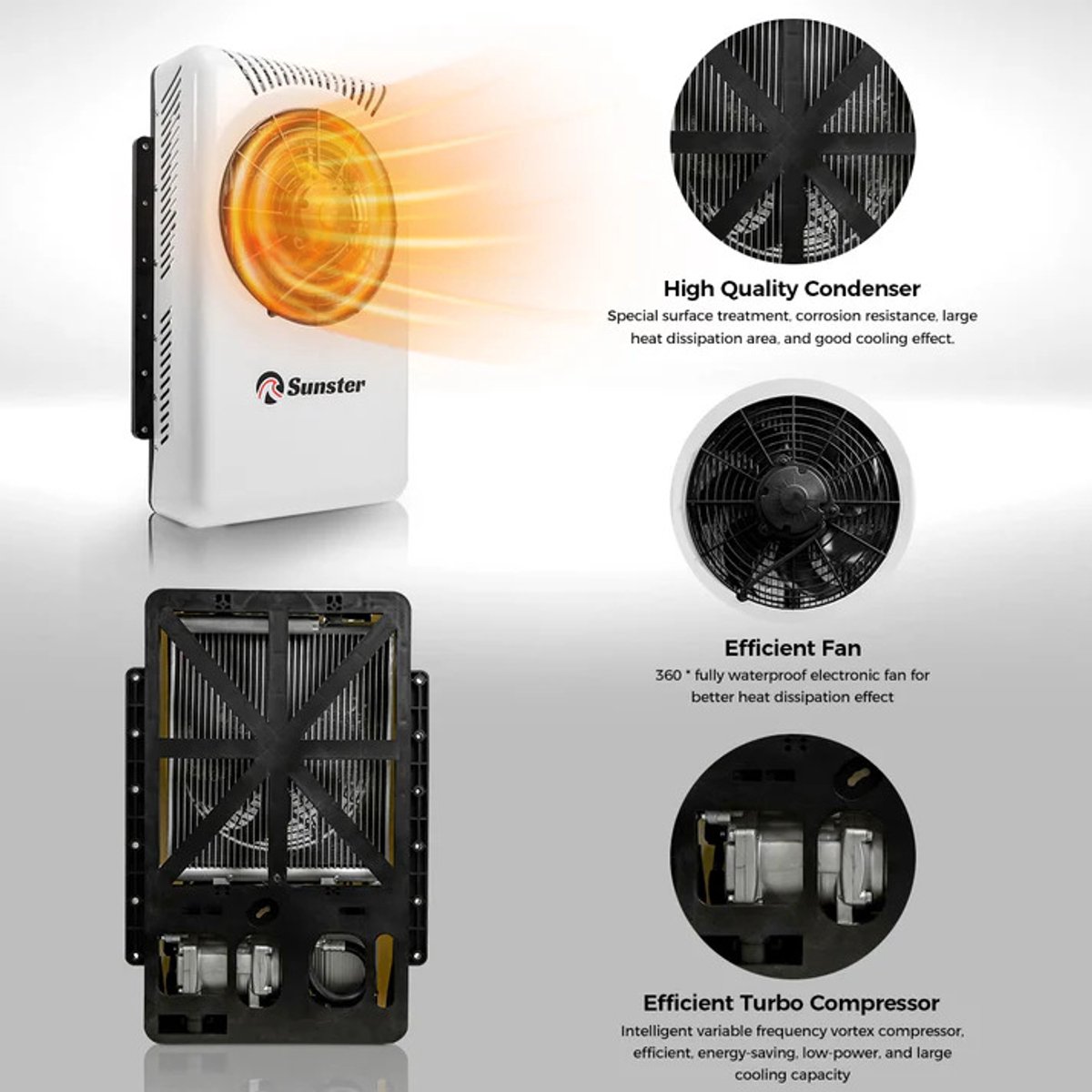 Airconditioner - Air conditioning - 10000 BTU - 150-500m³/u - 1-3KW - 12V Efficiënte Koeling - Met Afstandsbediening - Voor RV - Camper -Vrachtwagens - Boten — afbeelding 16