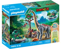 foto van PLAYMOBIL Dinos Brachiosaurus met hovercraft 71819