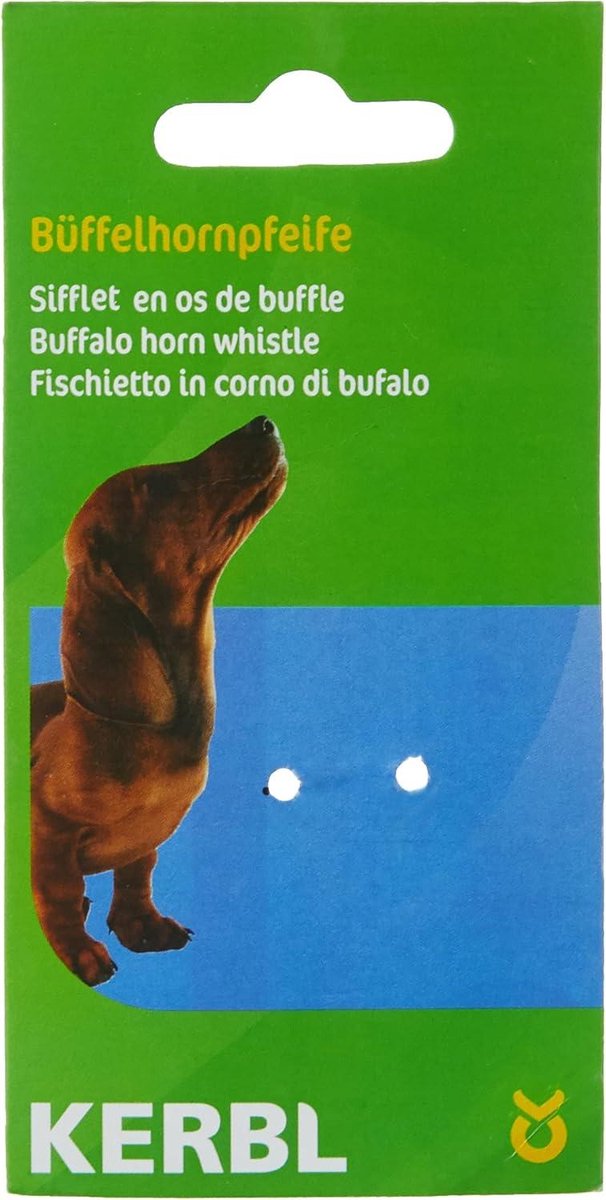 Buffelhoornfluitje 65 cm dubbeltone fluitje en trille - Kerbl 83424