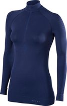 FALKE Maximum Warm Zip Shirt Dames 33040 - Blauw 6177 dark night Dames - S