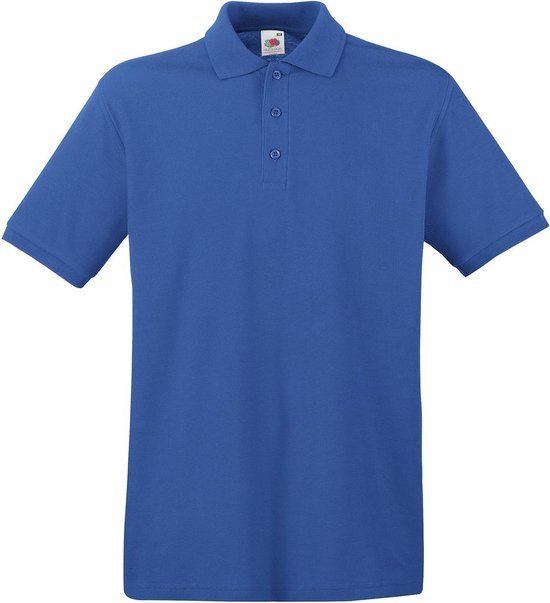 Fruit of the Loom Premium Polo Shirt Royal Blauw XL
