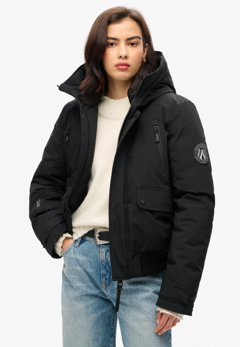 Superdry Gewatteerd City bomberjack Dames Gewatteerde jassen Zwart