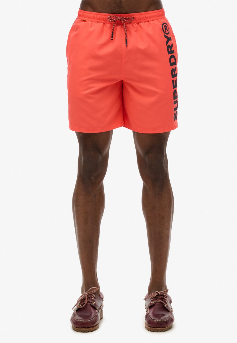 Superdry Sport Graphic 17 Zwemshort Heren Koraalrood
