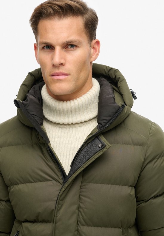 Superdry - Onze Sport-pufferjas van microvezel met capuchon - Heren - Gewatteerde jassen