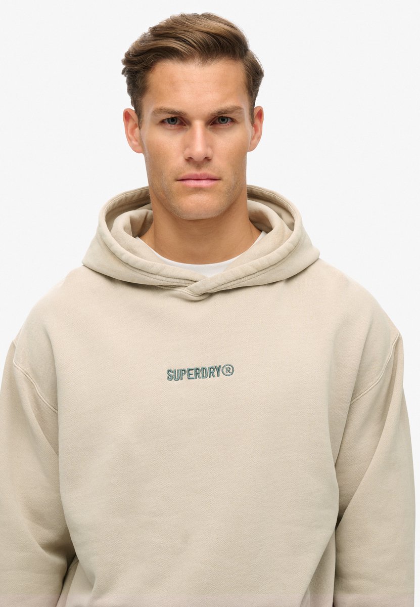 Superdry Hoodie met losse pasvorm en klein logo Heren Hoodies Grijs