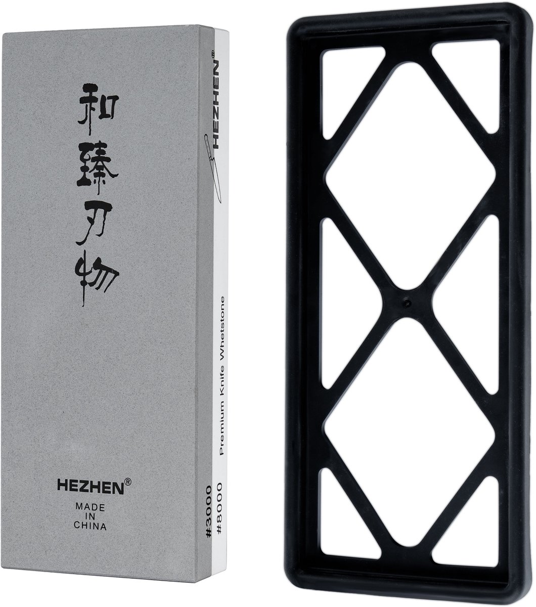 HEZHEN - Professionele Slijpsteen van wit Korund - Dubbelzijdige korrel 3000/8000