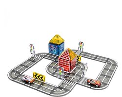 foto van Magna Minds - Magnetisch Speelgoed - Wegenset met Auto's - 78 stuks - Magnetic Tiles - Constructie speelgoed - Magnetische tegels - Montessori speelgoed - Magnetic toys - Magnetische bouwstenen - Speelgoed Kinderen