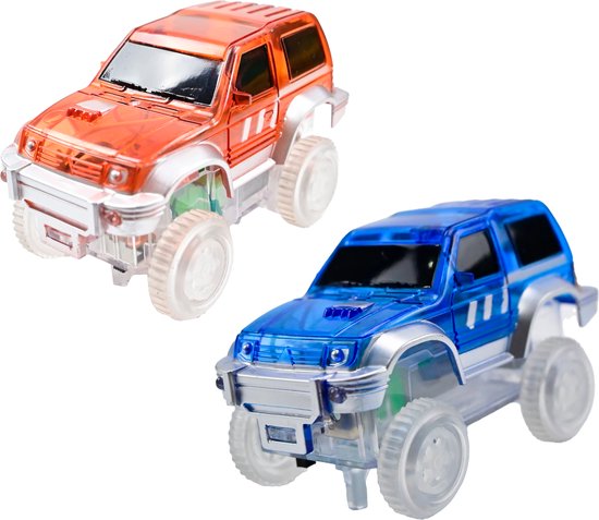Magna Minds - Magnetisch Speelgoed - Uitbreidingsset - Racebaan auto's - 2 stuks - Magnetic Tiles - Constructie speelgoed - Magnetische tegels - Montessori speelgoed - Magnetic toys - Magnetische bouwstenen - Speelgoed Kinderen