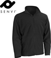 Senvi Basic Fleece Vest - Thermisch laag microfleece - Kleur Zwart - Maat XS