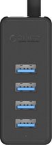 Orico USB 3.0 Hub 4x ports USB - Fonction OTG - Noir