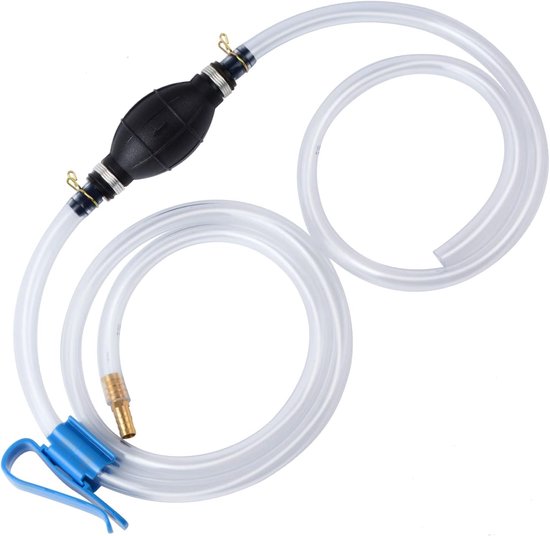 Convient pour pompe à siphon pour essence, gaz, huile, carburant, essence, diesel, liquide, eau, aquarium, pompe à main manuelle, pompe de transfert avec 2 tuyaux de siphon en PVC durables (15 mm)