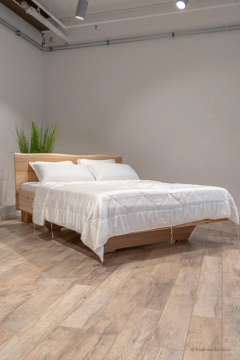 Bamboe zomerdekbed Coco White wit 140x200 cm – Licht & ademend, koel slapen in de zomer | Boomba Bamboo®