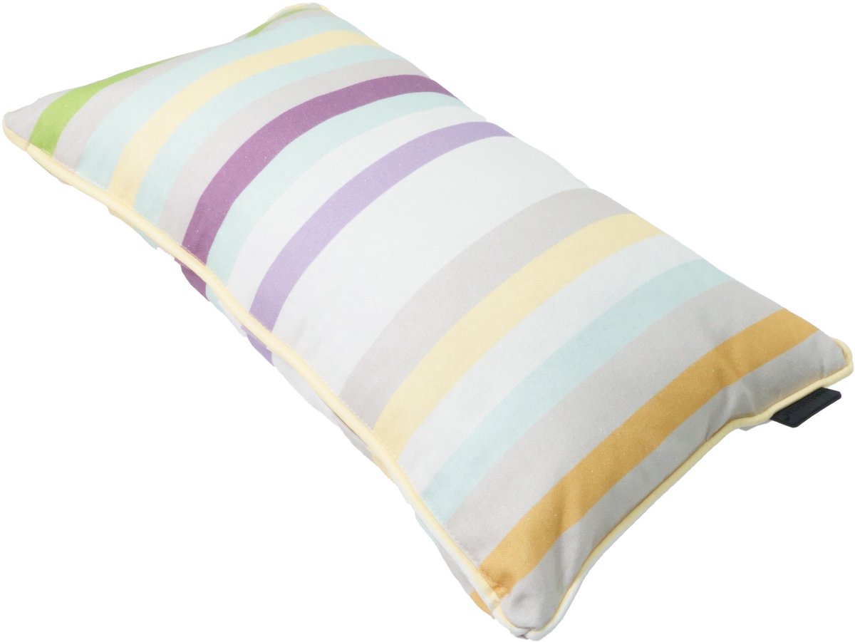 Sierkussen paspel ca.30x50cm Righe purple 2 stuks