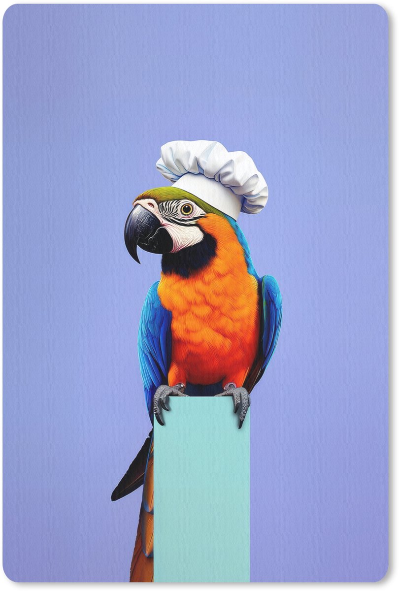 Muismat 18x27 cm - Mousepad Papegaai - Koksmuts - Vogel - Leuk - Muismatten