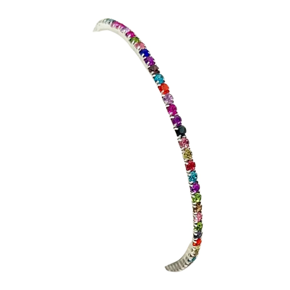 Nivard Armband - Staal - Nep Zilver - Dames - Zilver/Regenboog