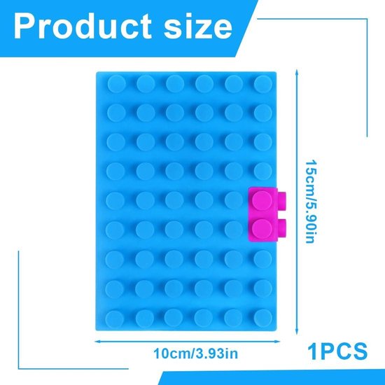 A6 Building Blocks Notebook Water Resistant Silicone Removable Office ...