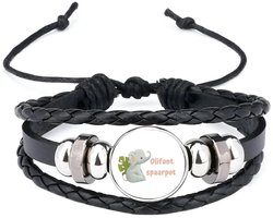 Akyol - olifant armband zwart - Olifant - dieren liefhebbers - leuke cadeau voor iemand die van houdt van olifanten - verjaardagscadeau - kado - gift