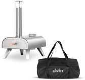 Bighorn Wood Pellet Pizza oven voor buiten - Pizza Gourmet - Barbecue - Edelstaal - Tot 460°C - met Draagtas