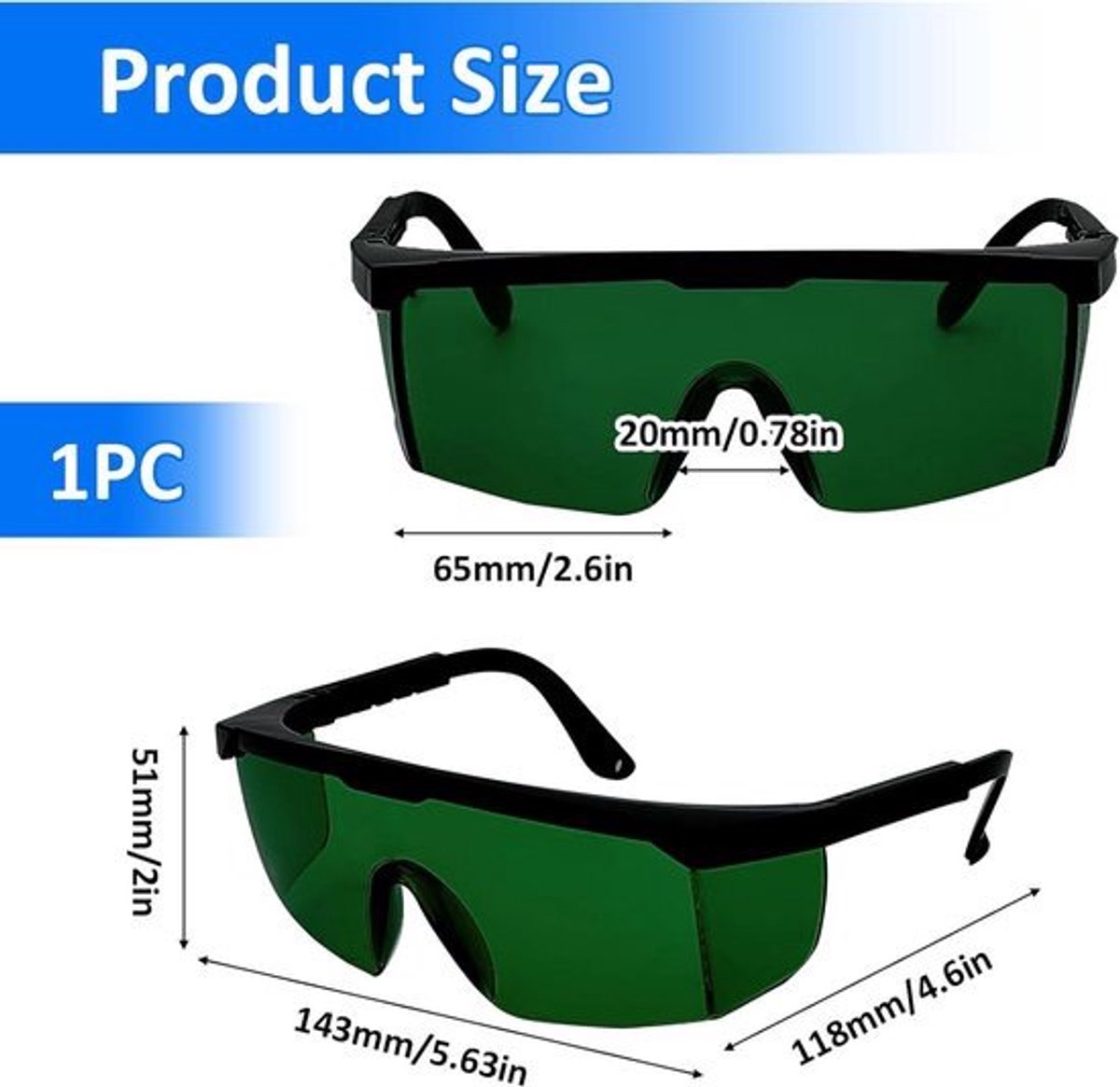 IPL Lumière Pulsée Lunettes De Protection Laser Sangcca - 190-540nm - Pour Épilation IPL/Laser - Confortables Et Légères Epilatore Laser