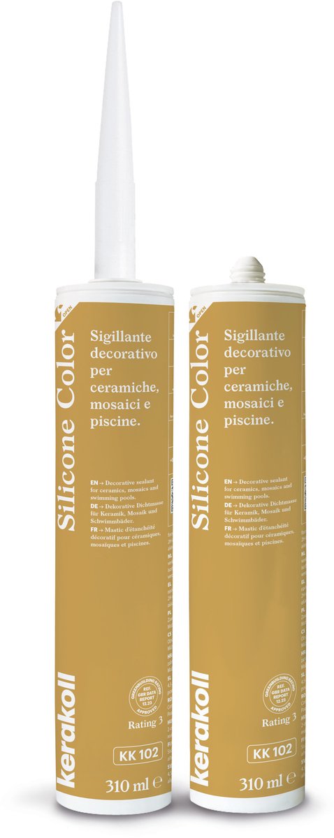 Kerakoll - Silicone Color - KK102 - Siliconenkit - Kleur 102 Bruin - Verkrijgbaar in 50 Kleuren - Greenbuild rating 3